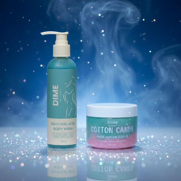 SALICYLIC ACID Body Wash Cotton Candy Shea Sugar Scrub